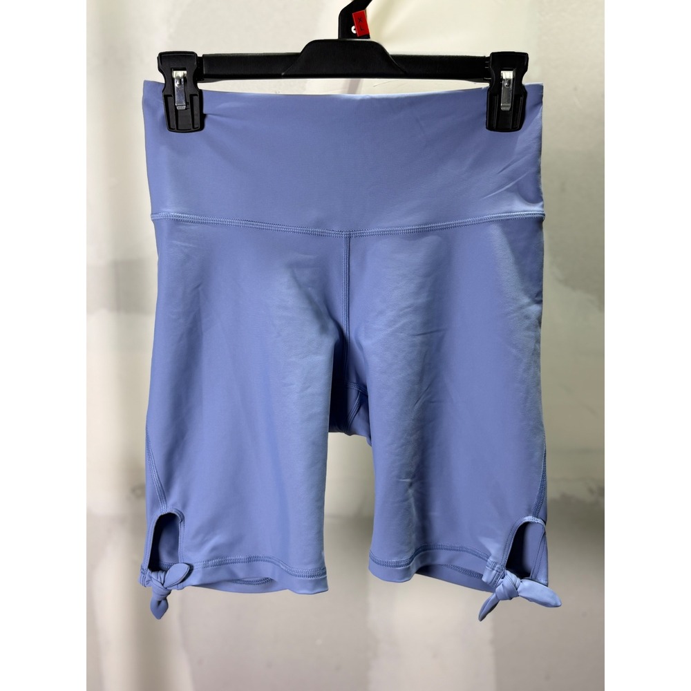 Old Navy Active PowerSoft High Waisted‎ Tie Hem Biker Shorts Blue Womens Medium